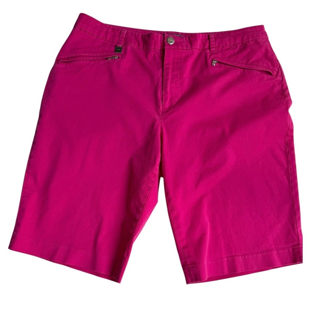 Lauren Active Ralph Lauren Hot Pink Bermuda Shorts 12 Stretch Cotton Twill